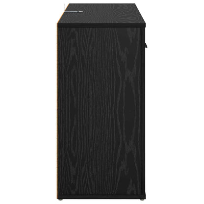 vidaXL Sideboard Black Oak 100 x 30 x 59.5 cm Engineered Wood