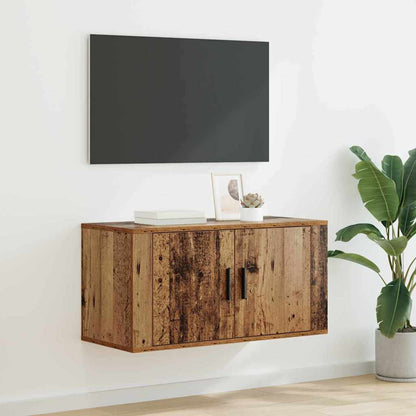 vidaXL Wall Mounted TV Cabinet Wall-mounted Old Wood 80 x 34.5 x 40 cm