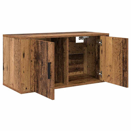 vidaXL Wall Mounted TV Cabinet Wall-mounted Old Wood 80 x 34.5 x 40 cm
