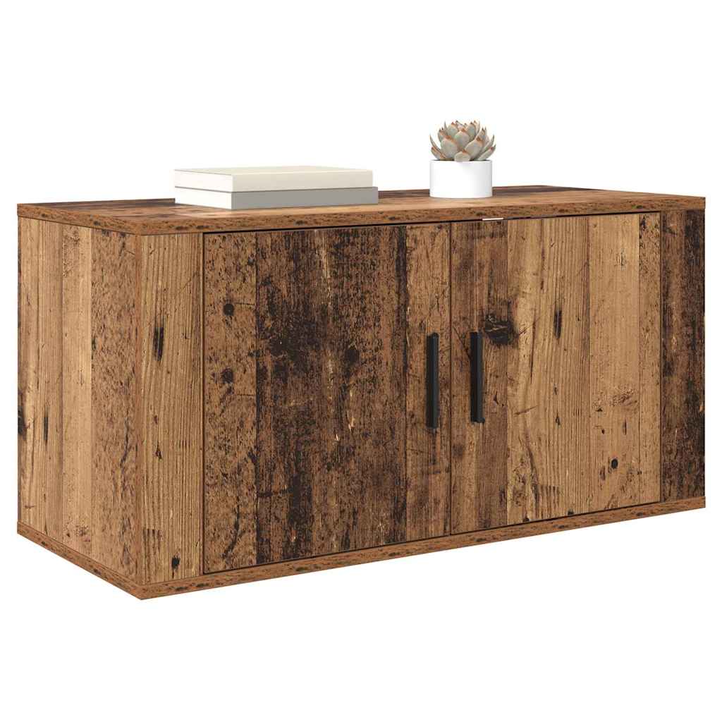 vidaXL Wall Mounted TV Cabinet Wall-mounted Old Wood 80 x 34.5 x 40 cm