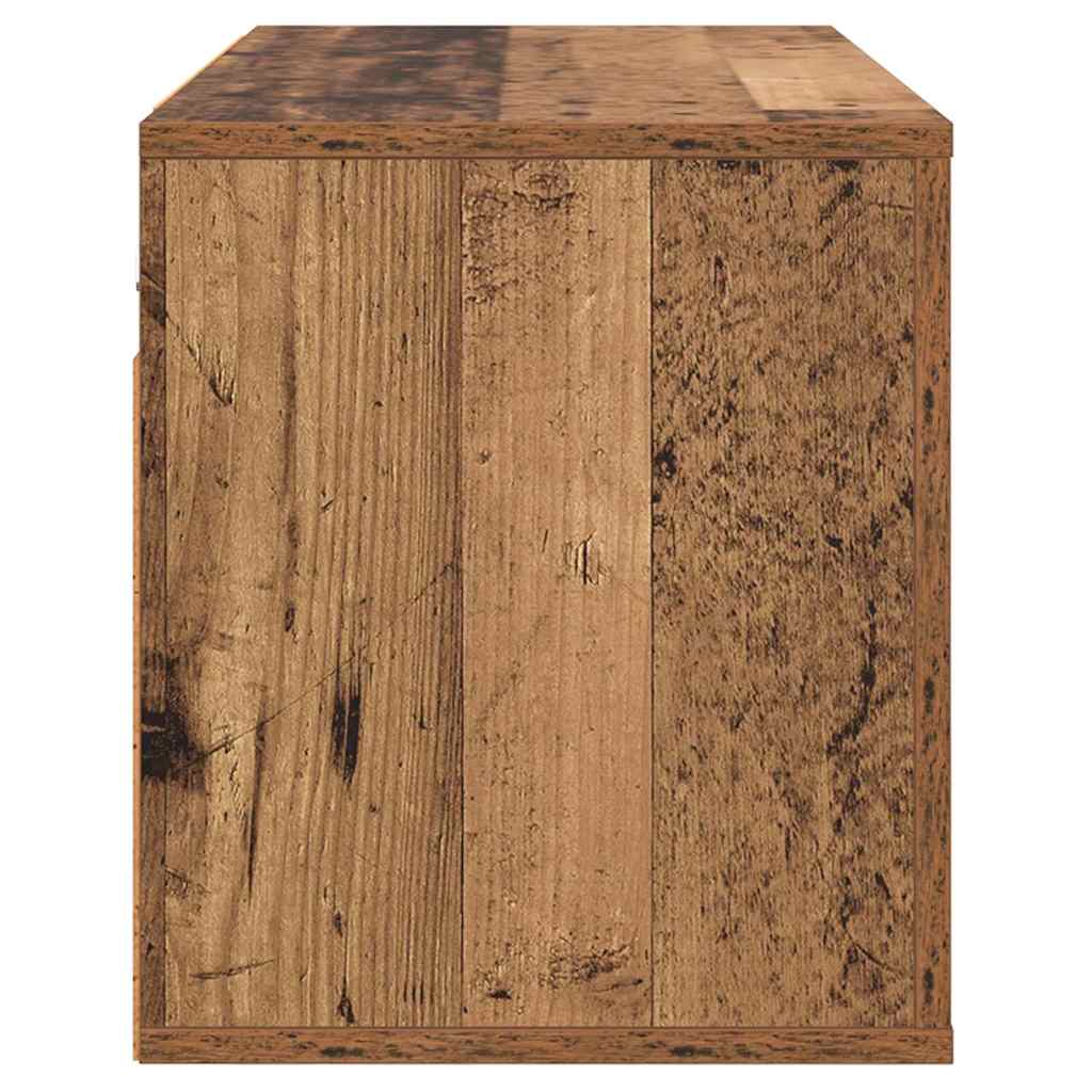 vidaXL Wall Mounted TV Cabinet Wall-mounted Old Wood 80 x 34.5 x 40 cm