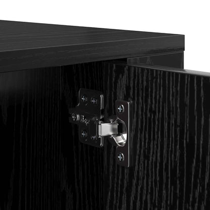 vidaXL Wall Mounted TV Cabinet Black Oak 80 x 34.5 x 40 cm
