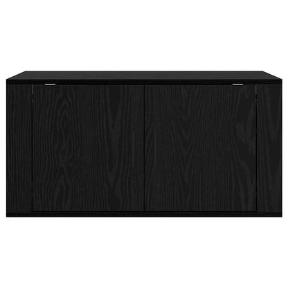 vidaXL Wall Mounted TV Cabinet Black Oak 80 x 34.5 x 40 cm