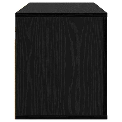 vidaXL Wall Mounted TV Cabinet Black Oak 80 x 34.5 x 40 cm