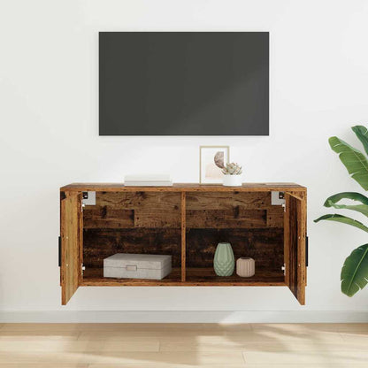 vidaXL Wall Mounted TV Cabinet Old Wood 100 x 34.5 x 40 cm