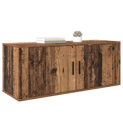 vidaXL Wall Mounted TV Cabinet Old Wood 100 x 34.5 x 40 cm