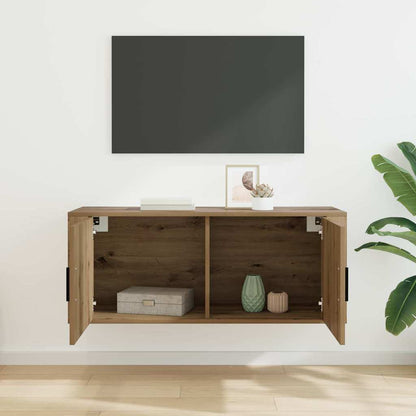 vidaXL Wall Mounted TV Cabinet 100 x 34.5 x 40 cm Artisan Oak