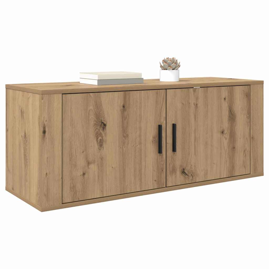 vidaXL Wall Mounted TV Cabinet 100 x 34.5 x 40 cm Artisan Oak