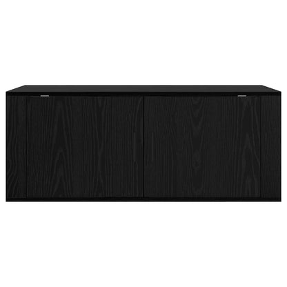 vidaXL Wall Mounted TV Cabinet Black Oak 100 x 34.5 x 40 cm