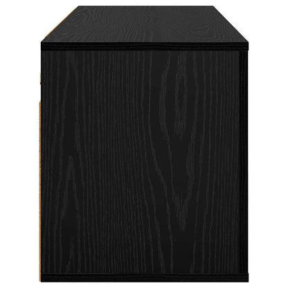 vidaXL Wall Mounted TV Cabinet Black Oak 100 x 34.5 x 40 cm