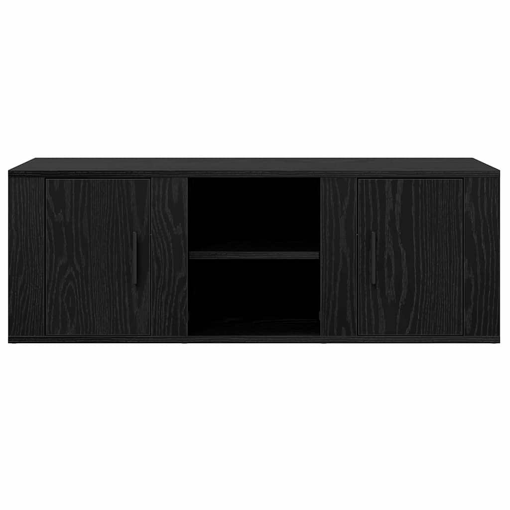 vidaXL TV Cabinet Black Oak 100 x 31.5 x 35 cm Engineered Wood