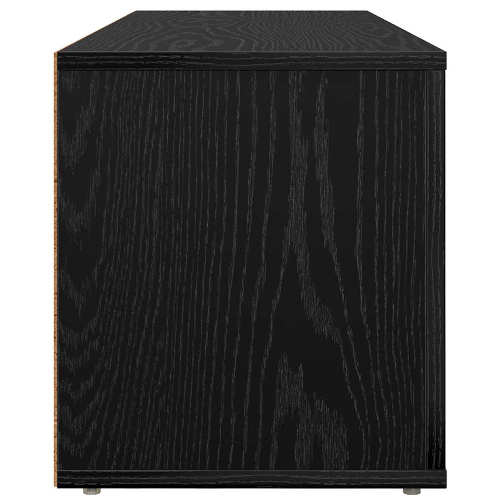 vidaXL TV Cabinet Black Oak 100 x 31.5 x 35 cm Engineered Wood