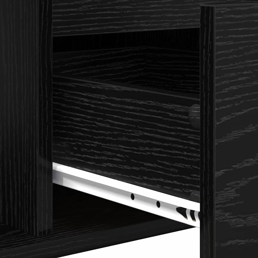 vidaXL Coffee Table Black Oak 90 x 50 x 26.5 cm Engineered Wood