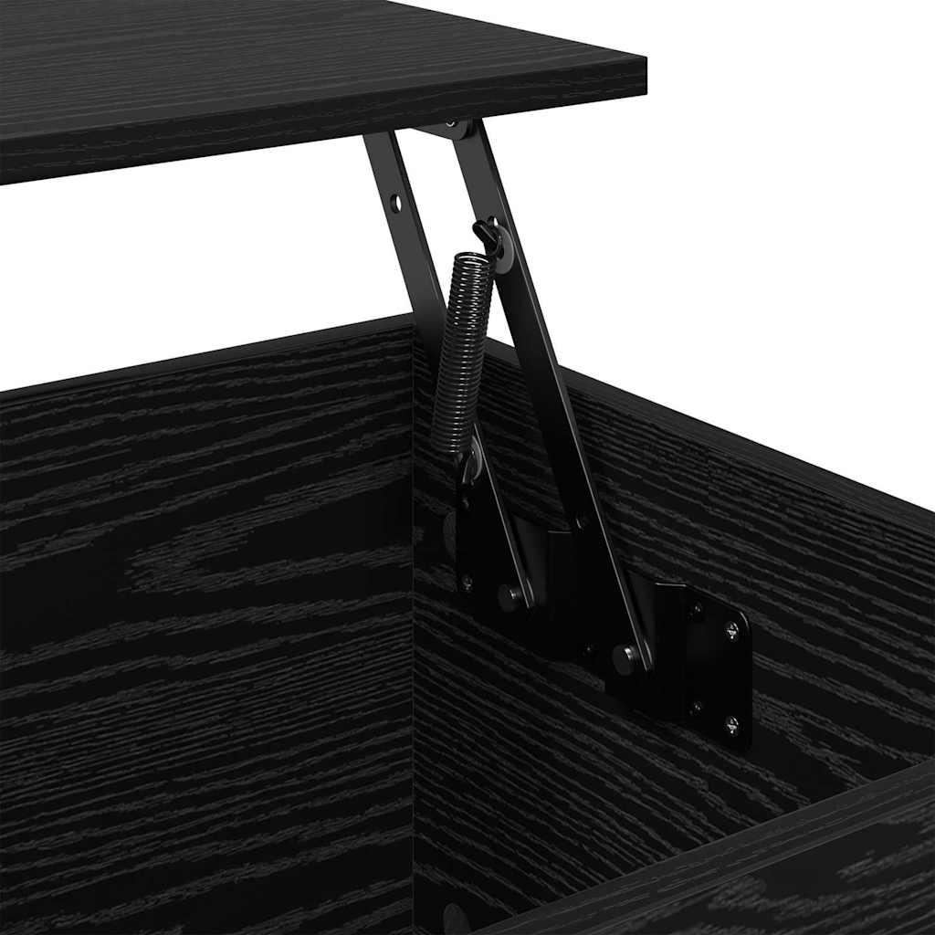 vidaXL Bedside Cabinet Black Oak 60 x 44.5 x 45 cm Engineered Wood