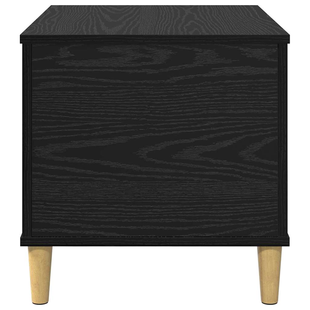 vidaXL Bedside Cabinet Black Oak 60 x 44.5 x 45 cm Engineered Wood