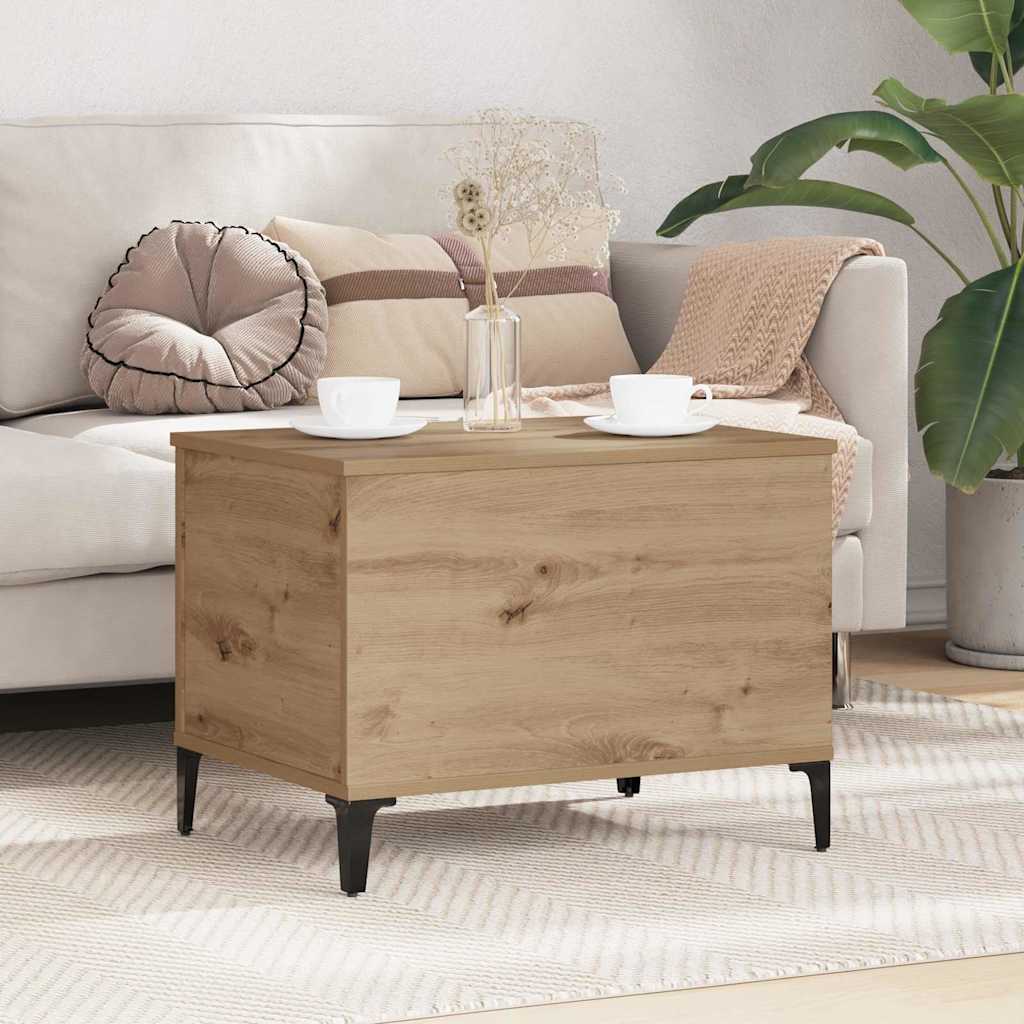 vidaXL Coffee Table Artisan Oak 60 x 44.5 x 45 cm Engineered Wood