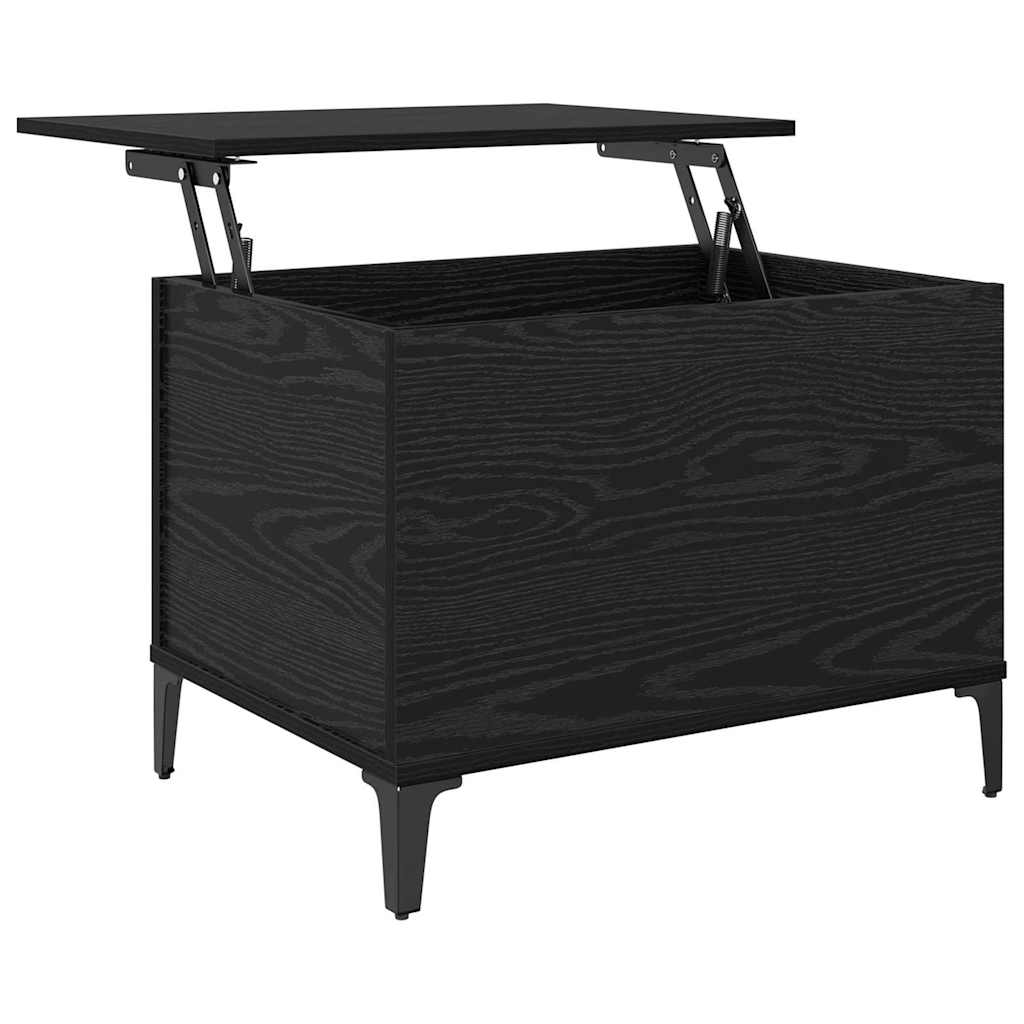 vidaXL Coffee Table Black Oak 60 x 44.5 x 45 cm Engineered Wood