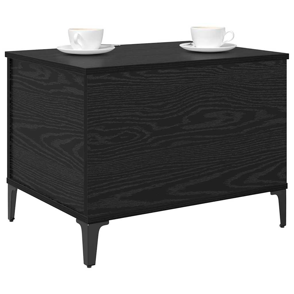 vidaXL Coffee Table Black Oak 60 x 44.5 x 45 cm Engineered Wood