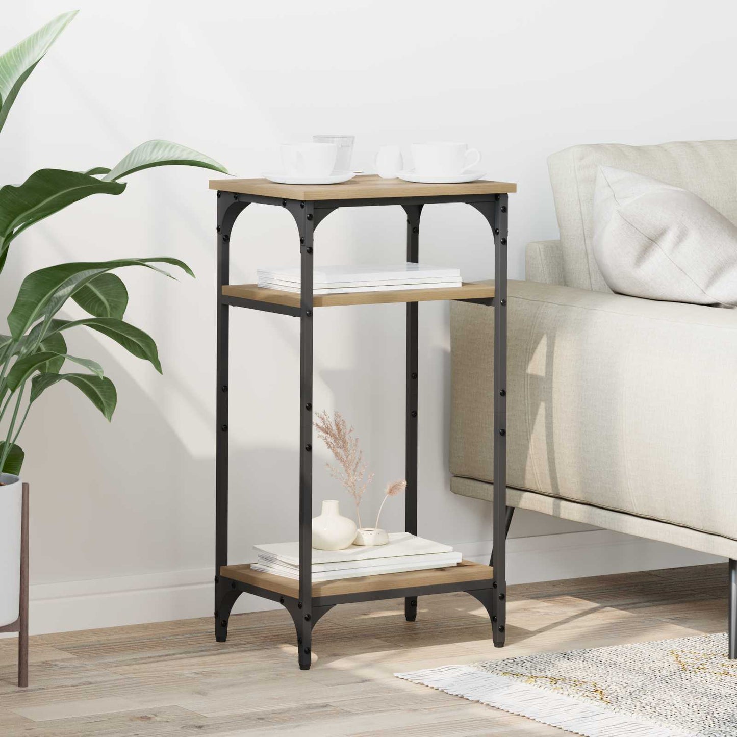vidaXL Side Table Artisan Oak 40 x 30 x 75 cm Engineered Wood