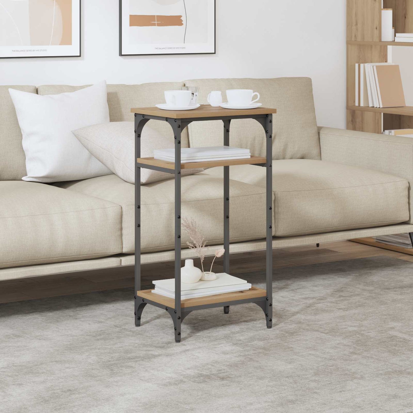 vidaXL Side Table Artisan Oak 40 x 30 x 75 cm Engineered Wood