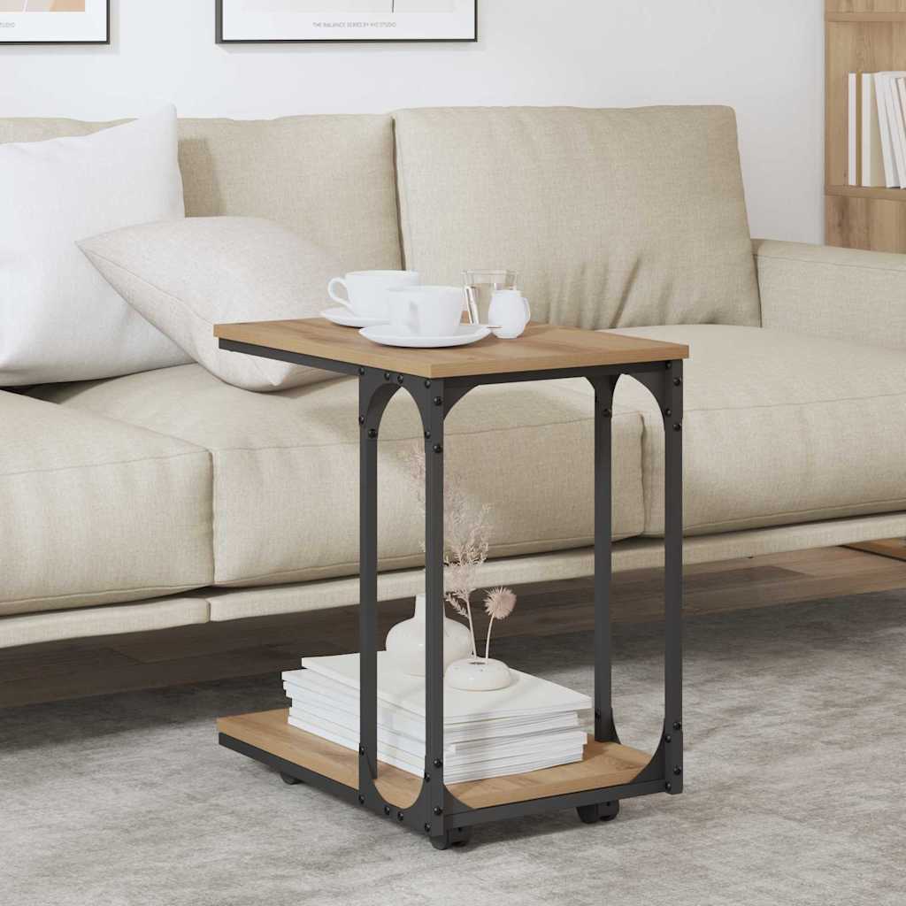 vidaXL Side Table Artisan Oak 50 x 35 x 55.5 cm Engineered Wood