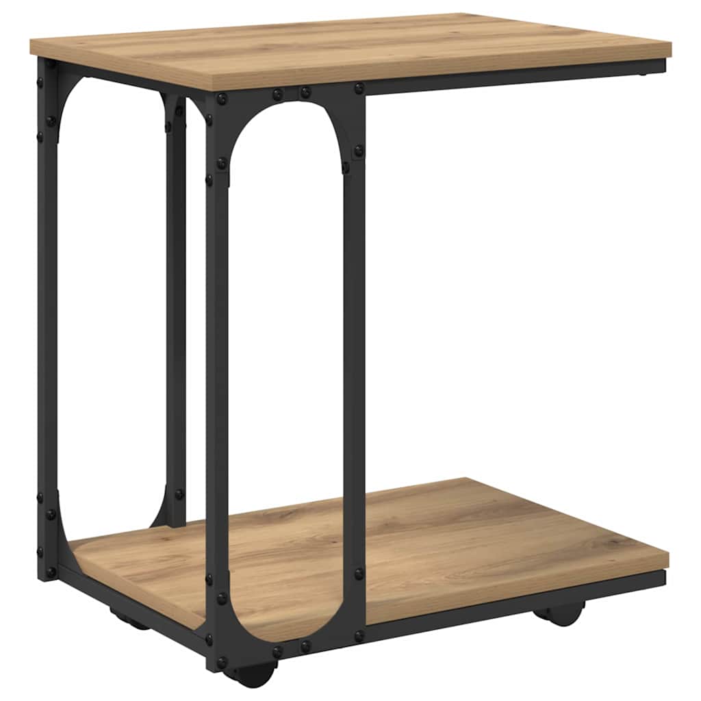 vidaXL Side Table Artisan Oak 50 x 35 x 55.5 cm Engineered Wood