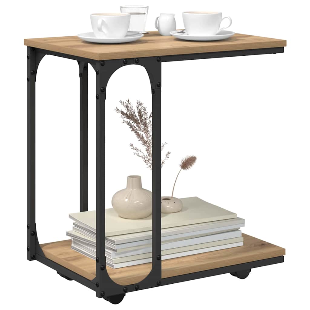 vidaXL Side Table Artisan Oak 50 x 35 x 55.5 cm Engineered Wood