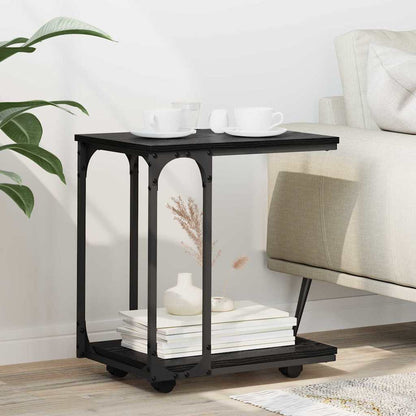 vidaXL Side Table Black Oak 50 x 35 x 55.5 cm Engineered Wood