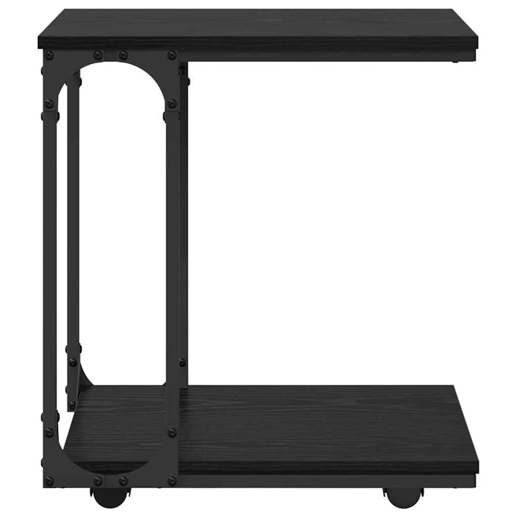 vidaXL Side Table Black Oak 50 x 35 x 55.5 cm Engineered Wood
