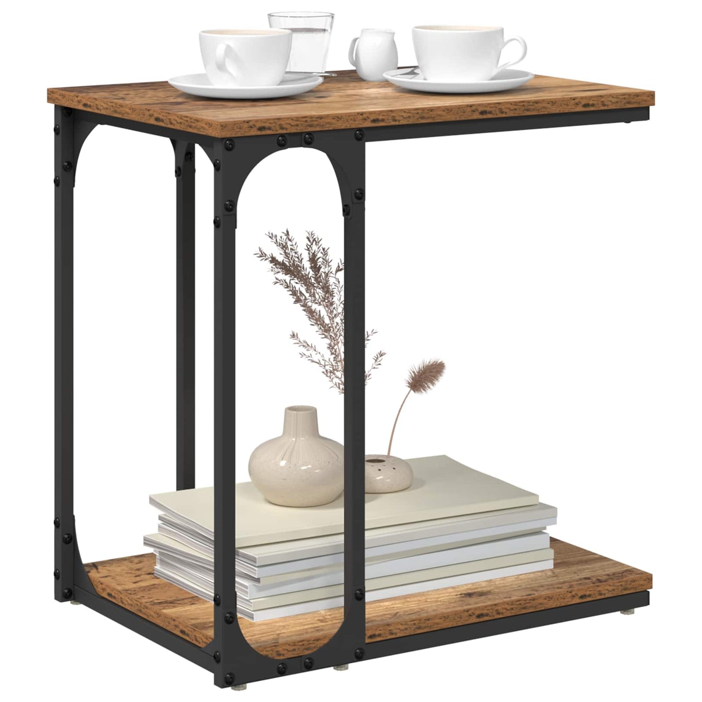 vidaXL Side Table Old Wood 50 x 35 x 52 cm Engineered Wood