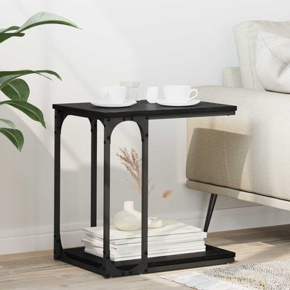 vidaXL Side Table Black Oak 50 x 35 x 52 cm Engineered Wood