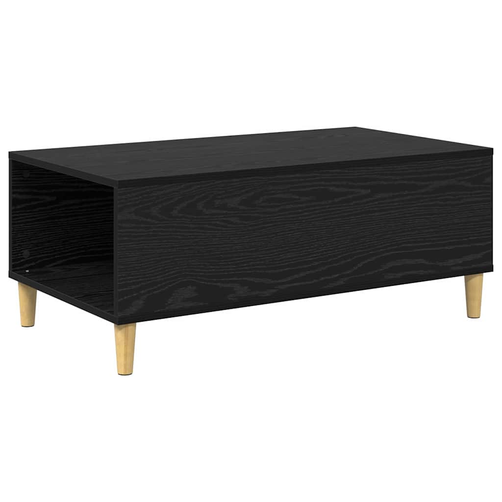 vidaXL Coffee Table Black Oak 90 x 50 x 35 cm Engineered Wood