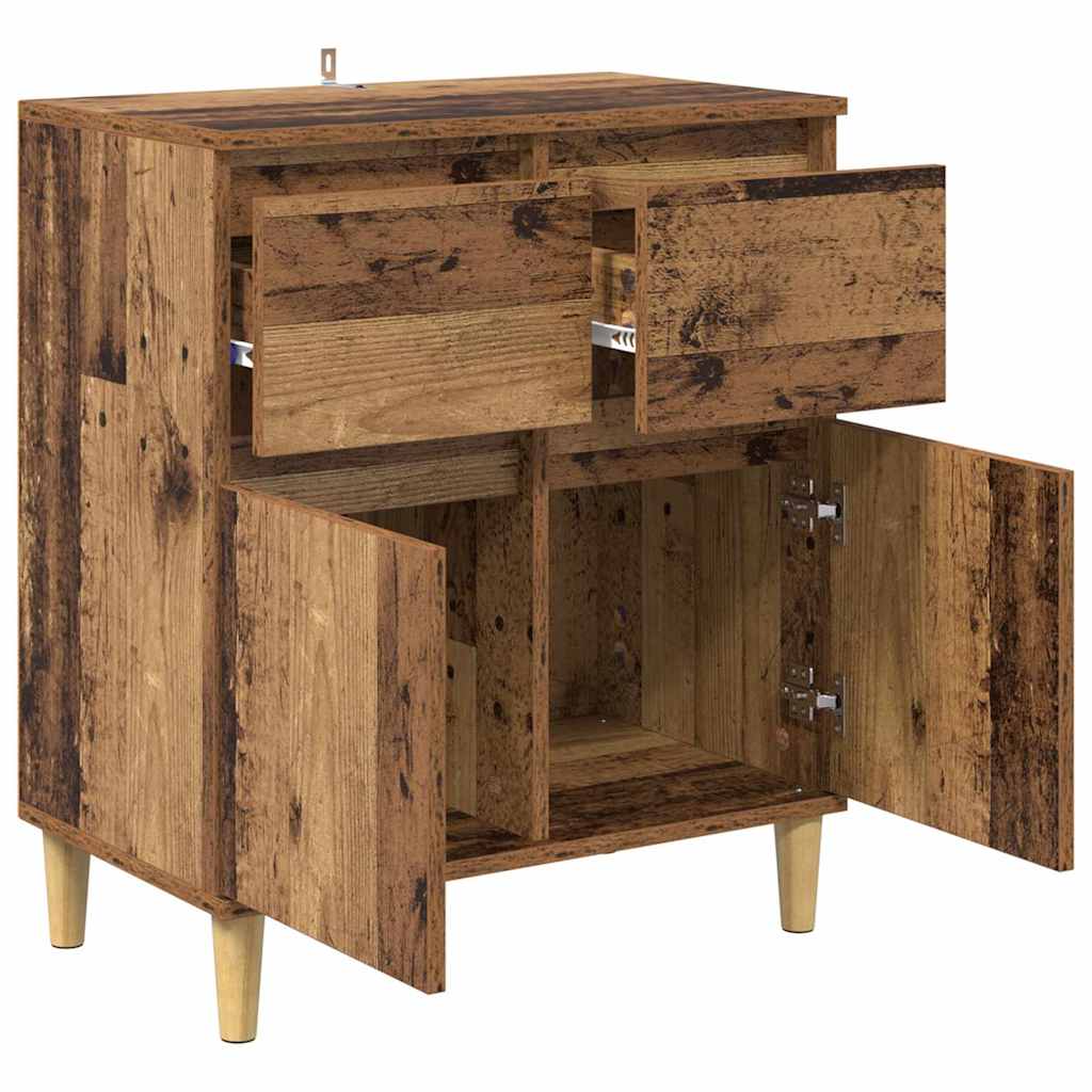 vidaXL Sideboard with Drawer Old Wood 60 x 35 x 70 cm Engineered Wood