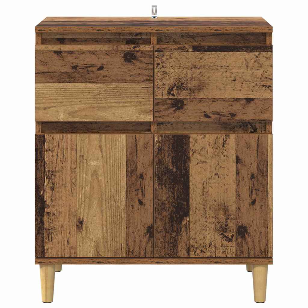 vidaXL Sideboard with Drawer Old Wood 60 x 35 x 70 cm Engineered Wood