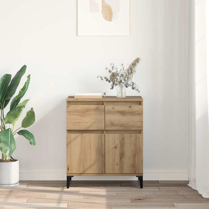 vidaXL Sideboard Artisan Oak 60 x 35 x 70 cm Engineered Wood and Iron