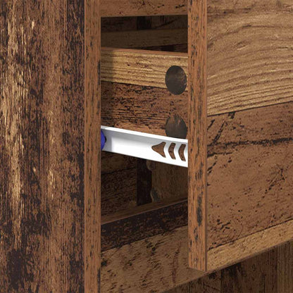 vidaXL Bedside Cabinet Old Wood 40 x 35 x 70 cm Engineered Wood