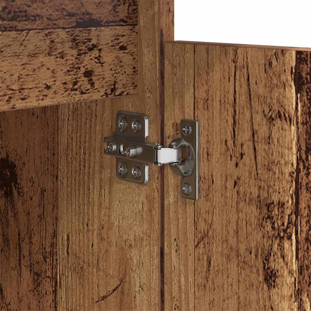 vidaXL Bedside Cabinet Old Wood 40 x 35 x 70 cm Engineered Wood