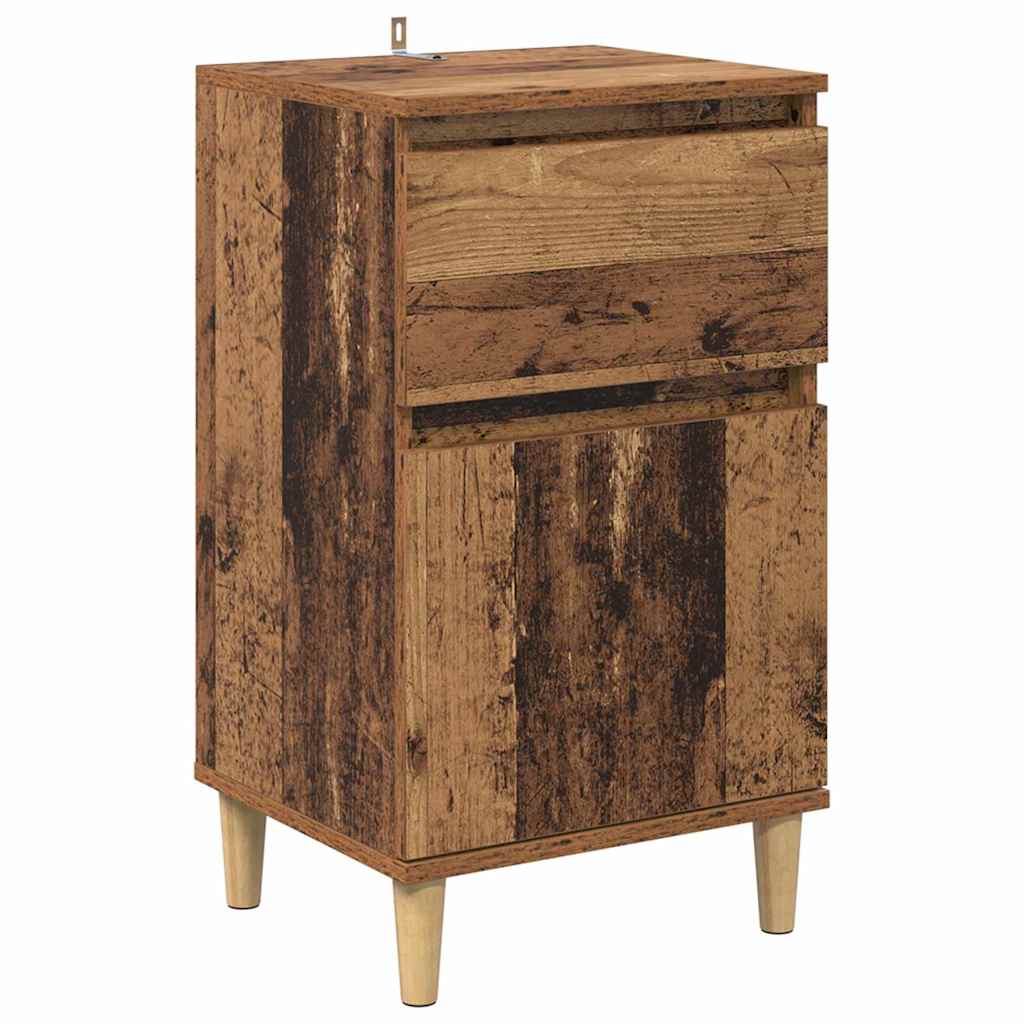 vidaXL Bedside Cabinet 2 pcs Old Wood 40 x 35 x 70 cm Engineered Wood