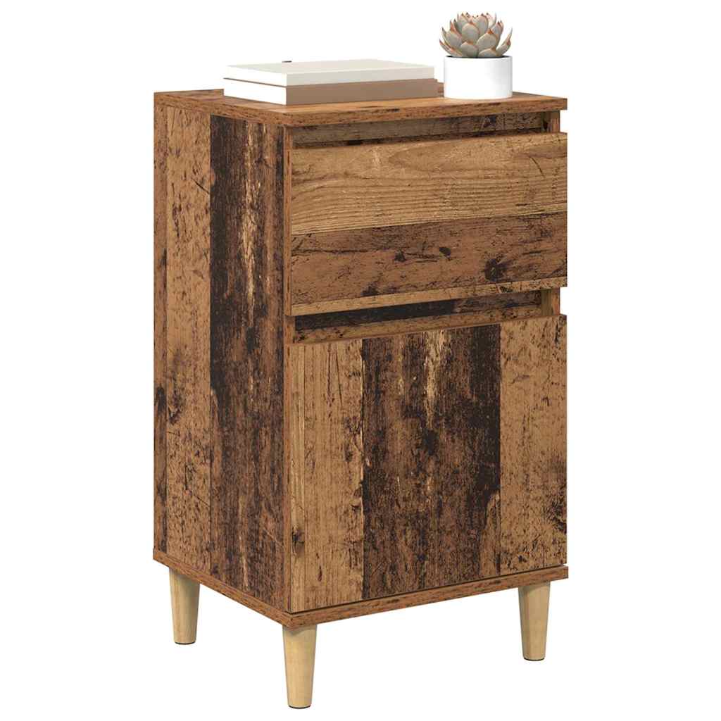 vidaXL Bedside Cabinet 2 pcs Old Wood 40 x 35 x 70 cm Engineered Wood