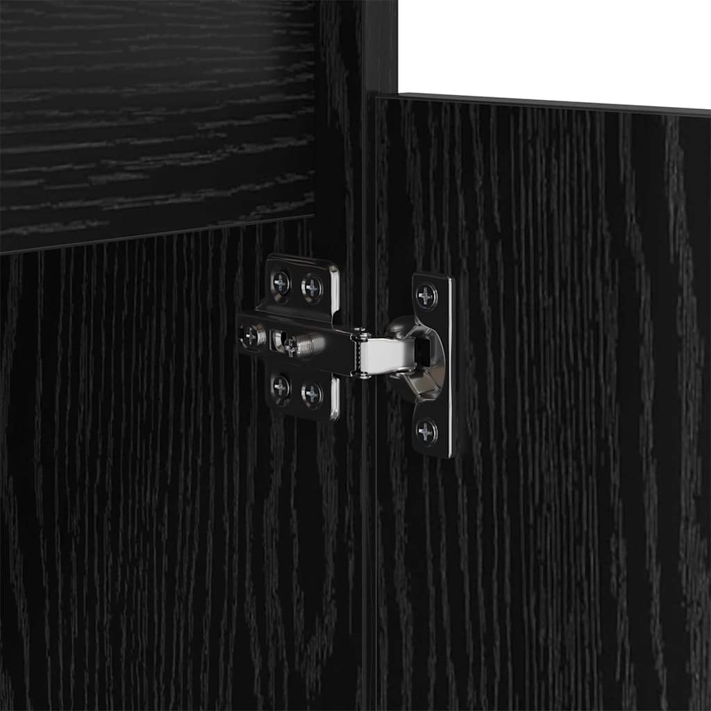 vidaXL Bedside Cabinet 2 pcs Black Oak 40 x 35 x 70 cm Engineered Wood