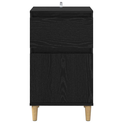 vidaXL Bedside Cabinet 2 pcs Black Oak 40 x 35 x 70 cm Engineered Wood
