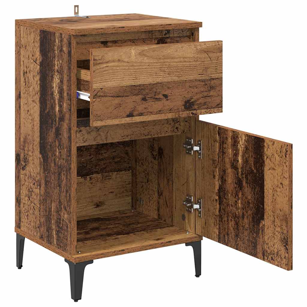 vidaXL Bedside Cabinet Old Wood 40 x 35 x 70 cm Engineered Wood