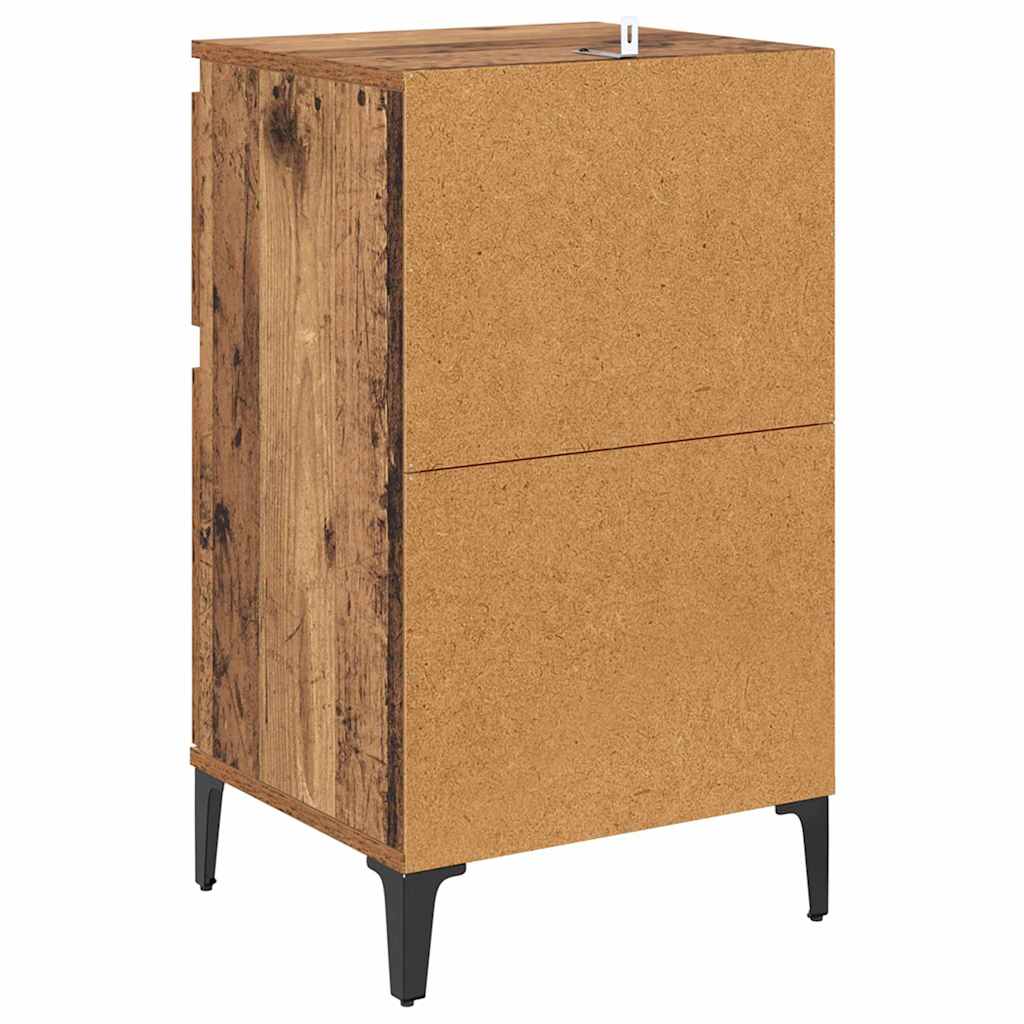 vidaXL Bedside Cabinet 2 pcs Old Wood 40 x 35 x 70 cm Engineered Wood