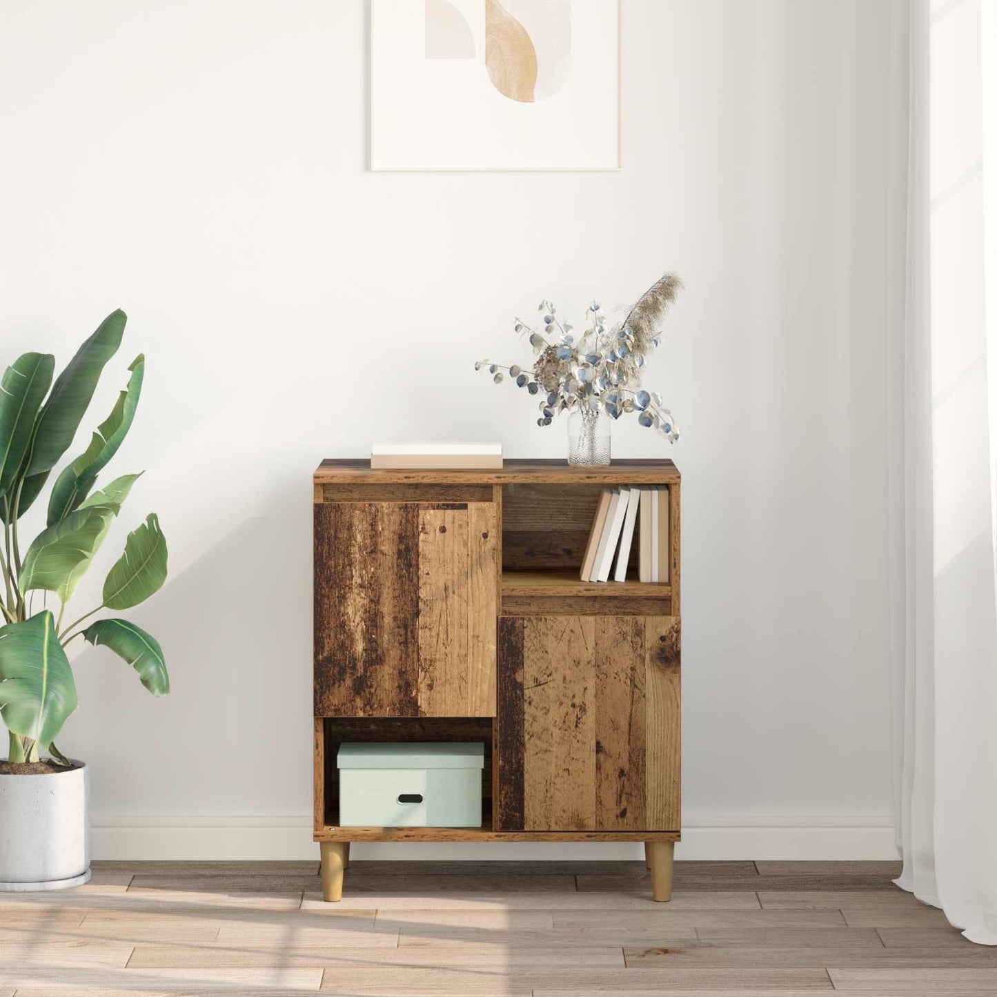 vidaXL Sideboard Old wood 35 x 60 x 70 cm Engineered wood