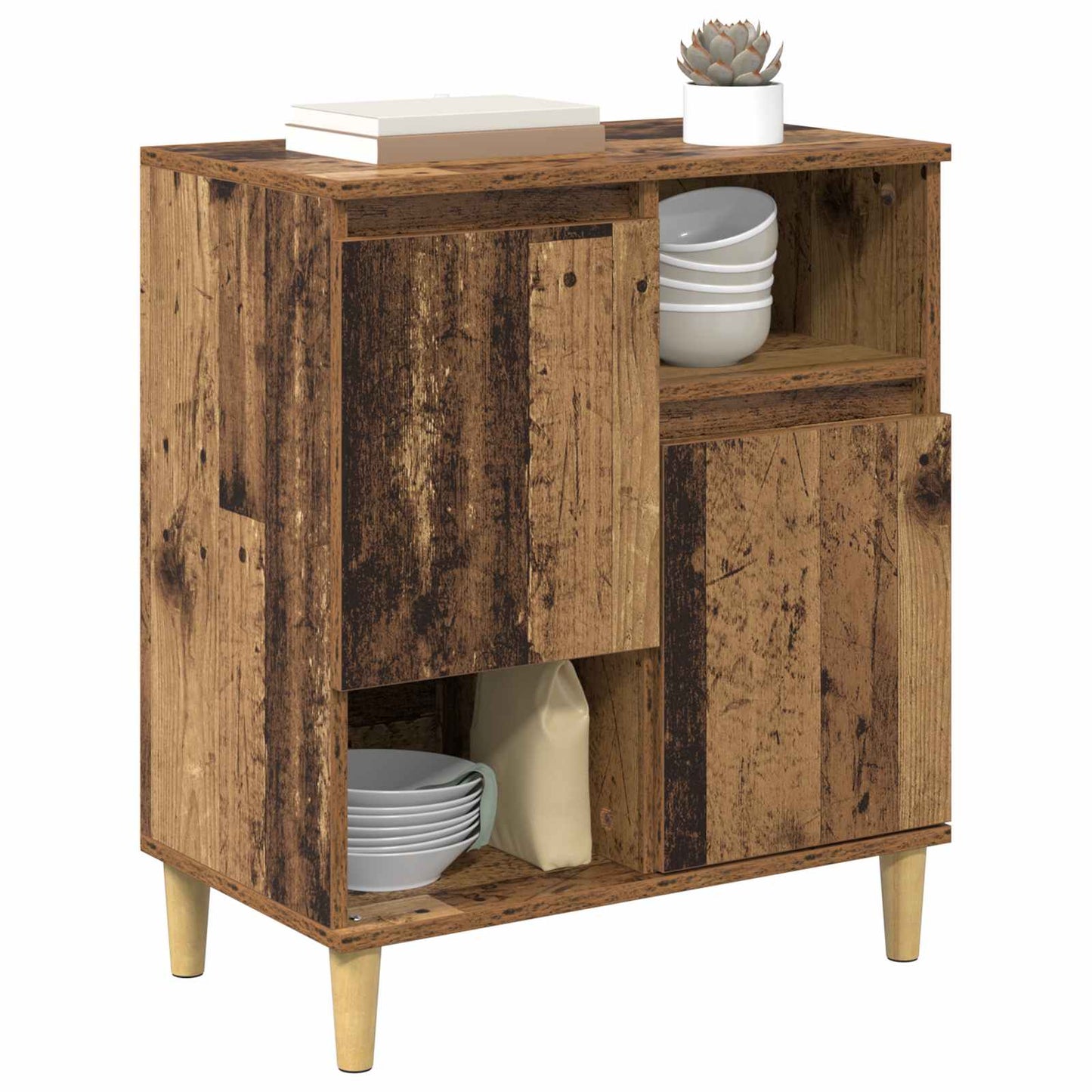 vidaXL Sideboard Old wood 35 x 60 x 70 cm Engineered wood