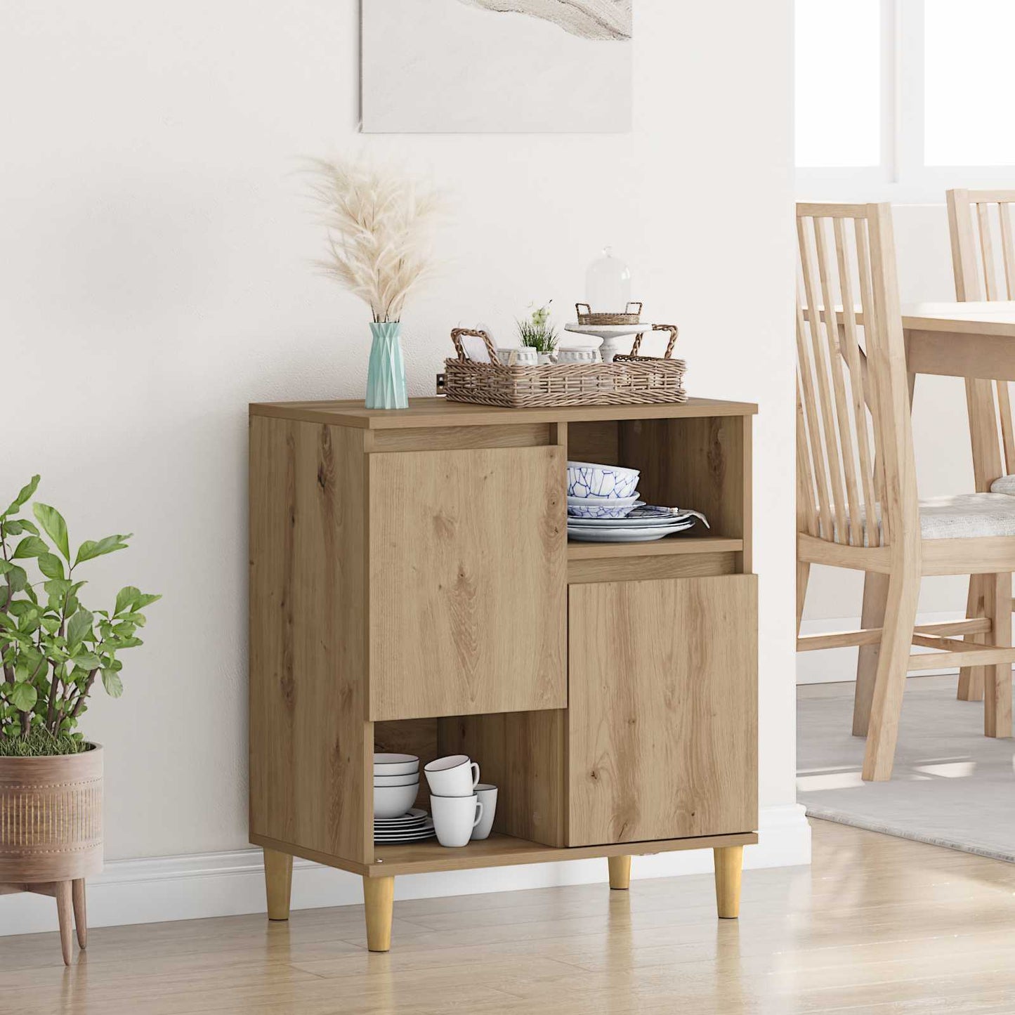 vidaXL Sideboard Artisan oak 35 x 60 x 70 cm Engineered Wood