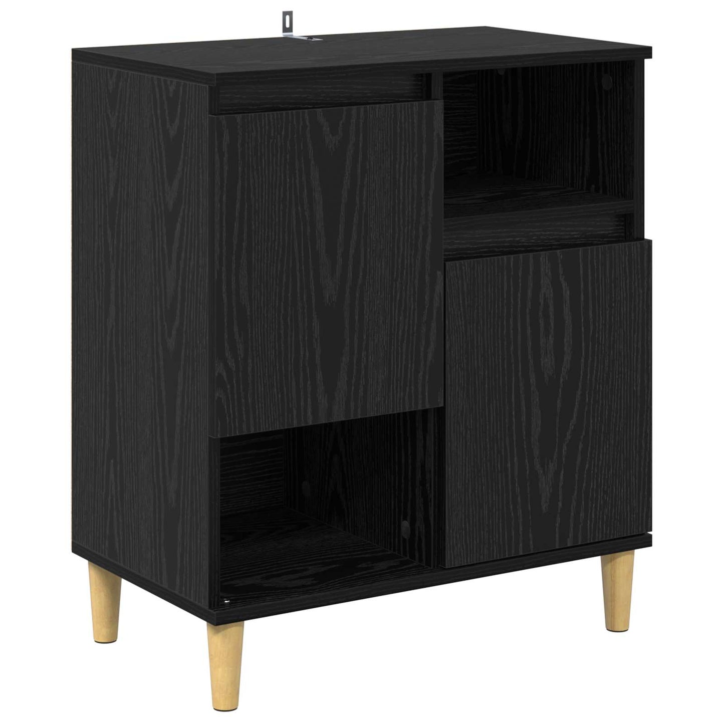 vidaXL Sideboard Black oak 35 x 60 x 70 cm Engineered Wood