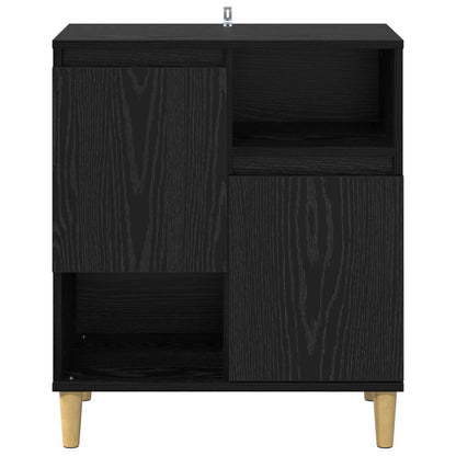 vidaXL Sideboard Black oak 35 x 60 x 70 cm Engineered Wood