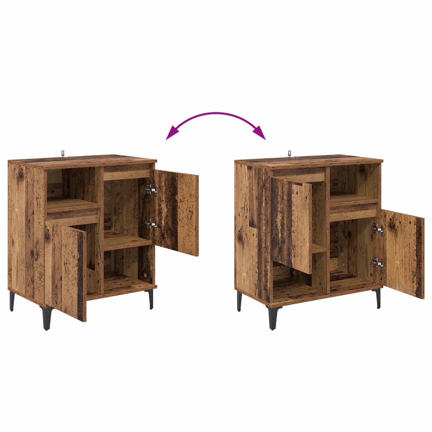 vidaXL Sideboard Old Wood 60 x 35 x 70 cm Engineered Wood
