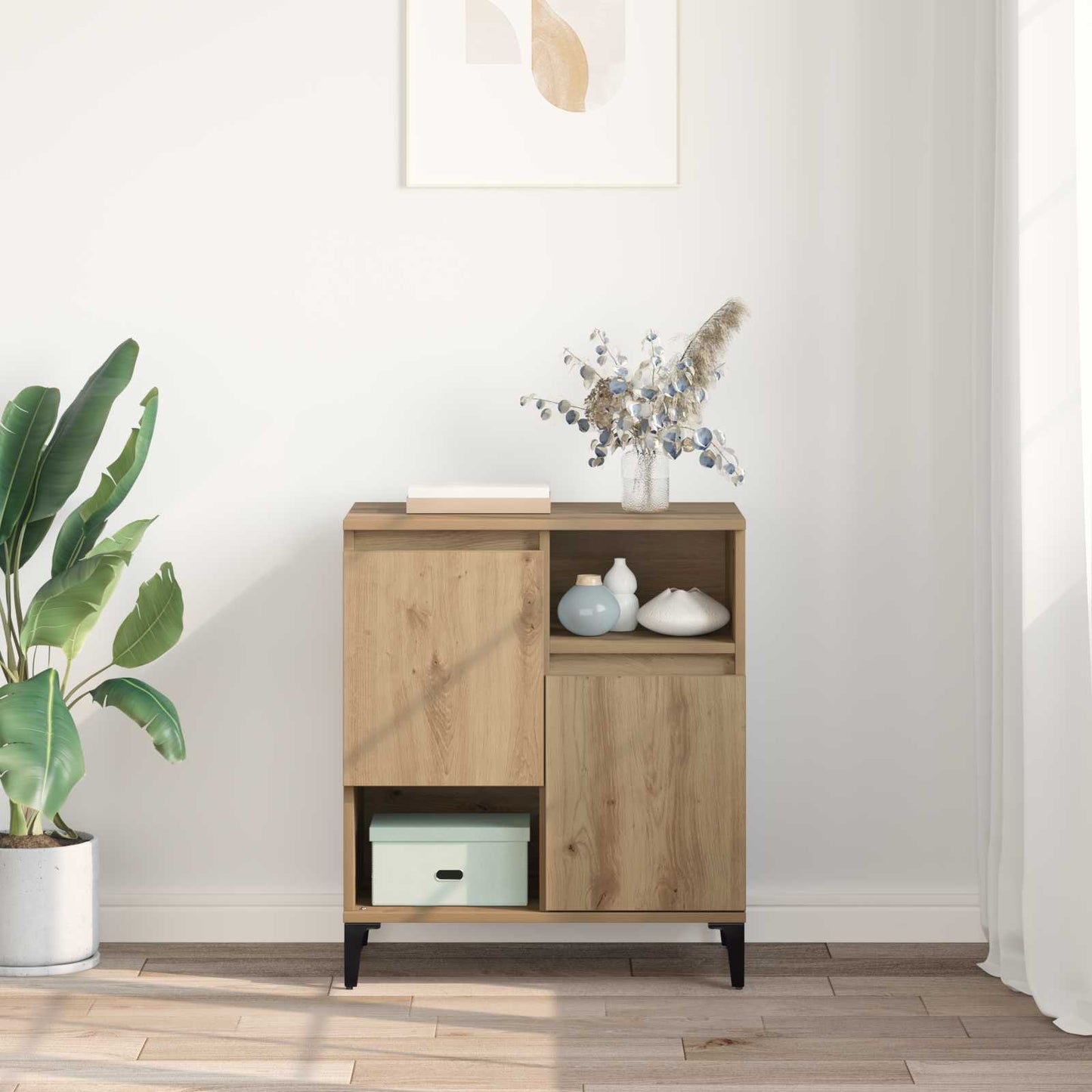 vidaXL Sideboard Artisan Oak 60 x 35 x 70 cm Engineered Wood